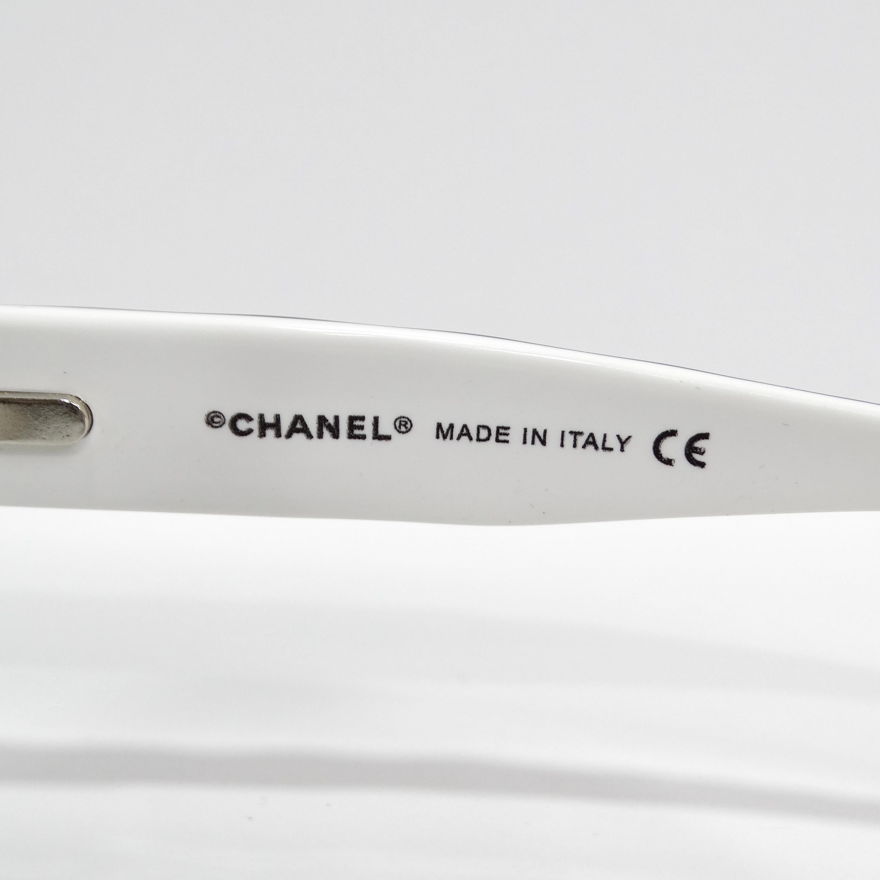 Chanel Acetat gesteppte CC-Sonnenbrille im Angebot 3