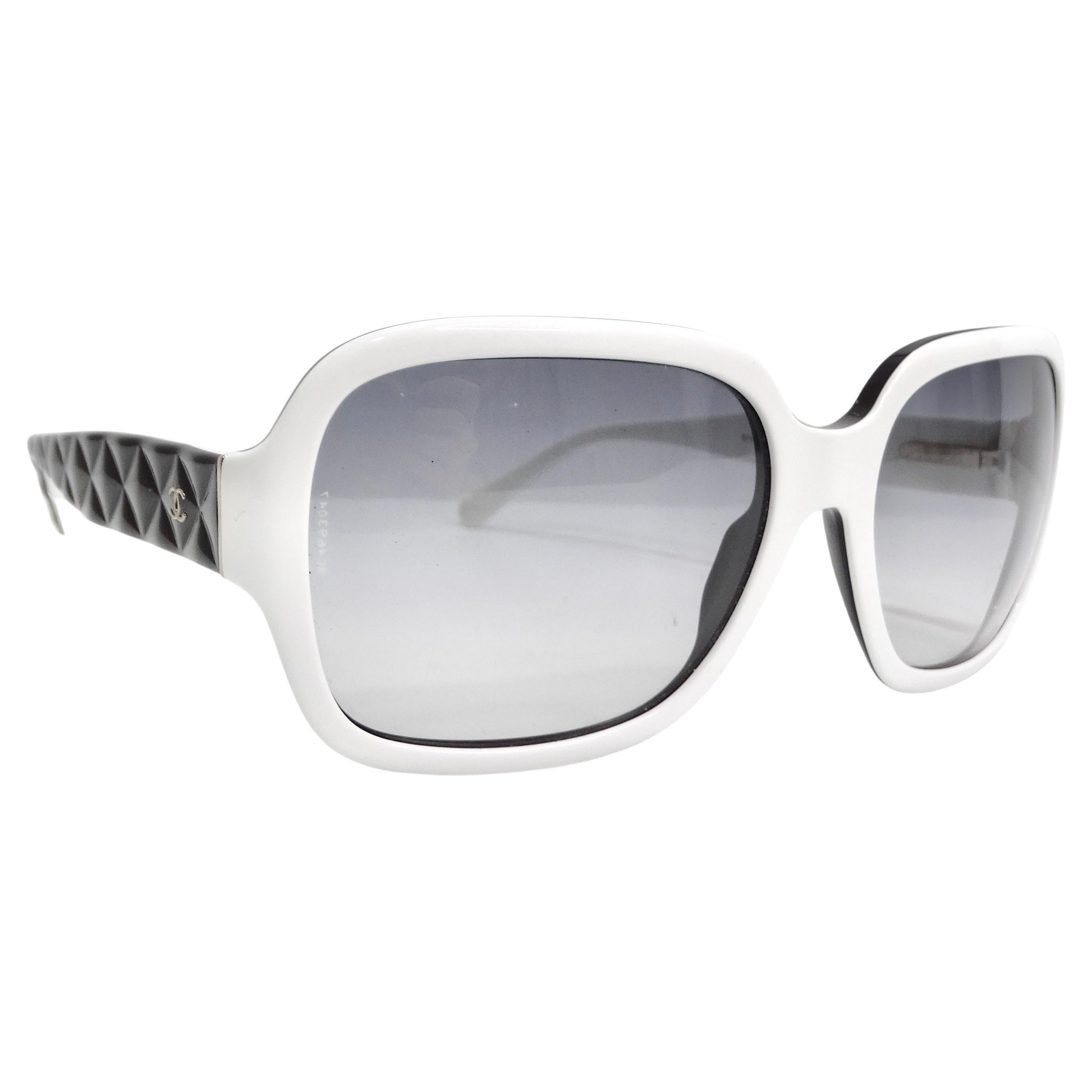 Chanel Acetat gesteppte CC-Sonnenbrille im Angebot