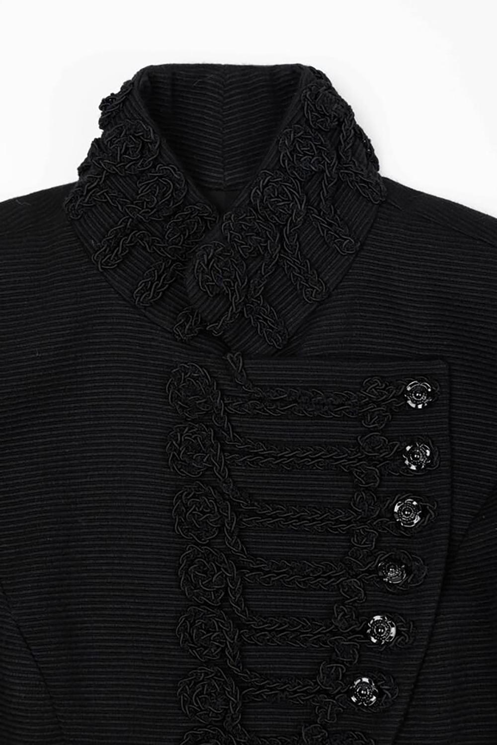 Chanel Campaña de publicidad Chaqueta de canalé negra 38 FR 3