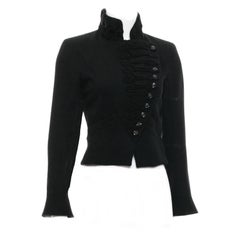 Chanel Ad Campaign Black Rib Jacket 38 FR