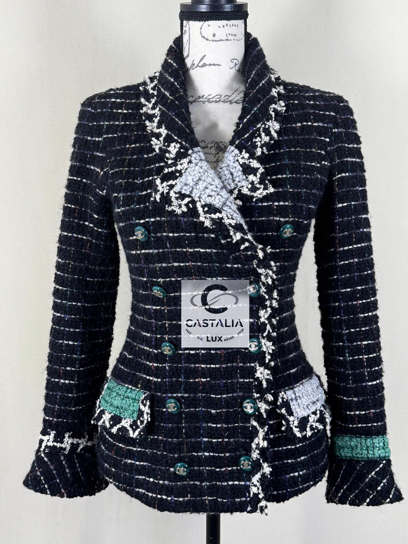 Chanel Ad Campaign Rarest Black Tweed Jacket 36 FR 6