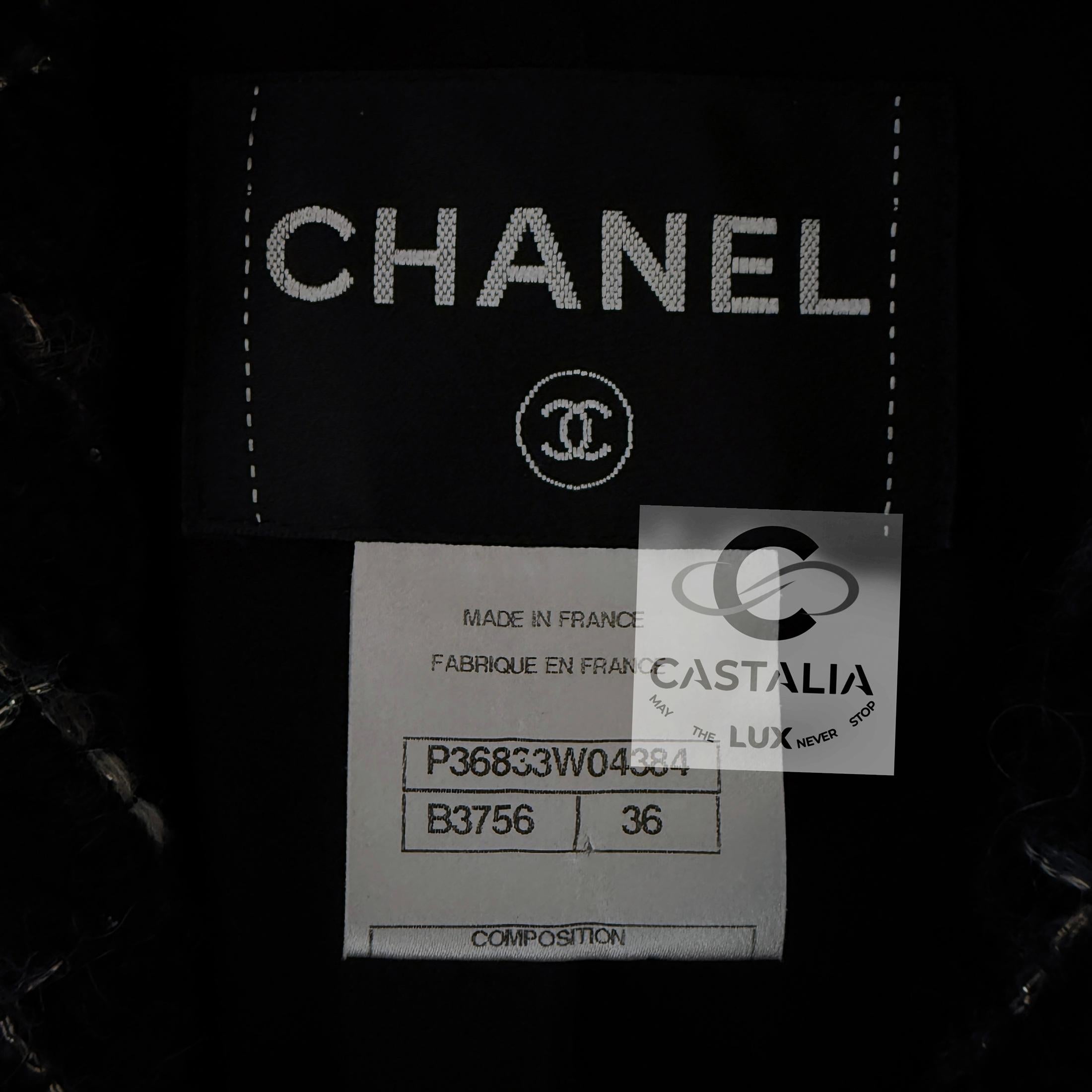 Chanel Ad Campaign Rarest Black Tweed Jacket 36 FR 9