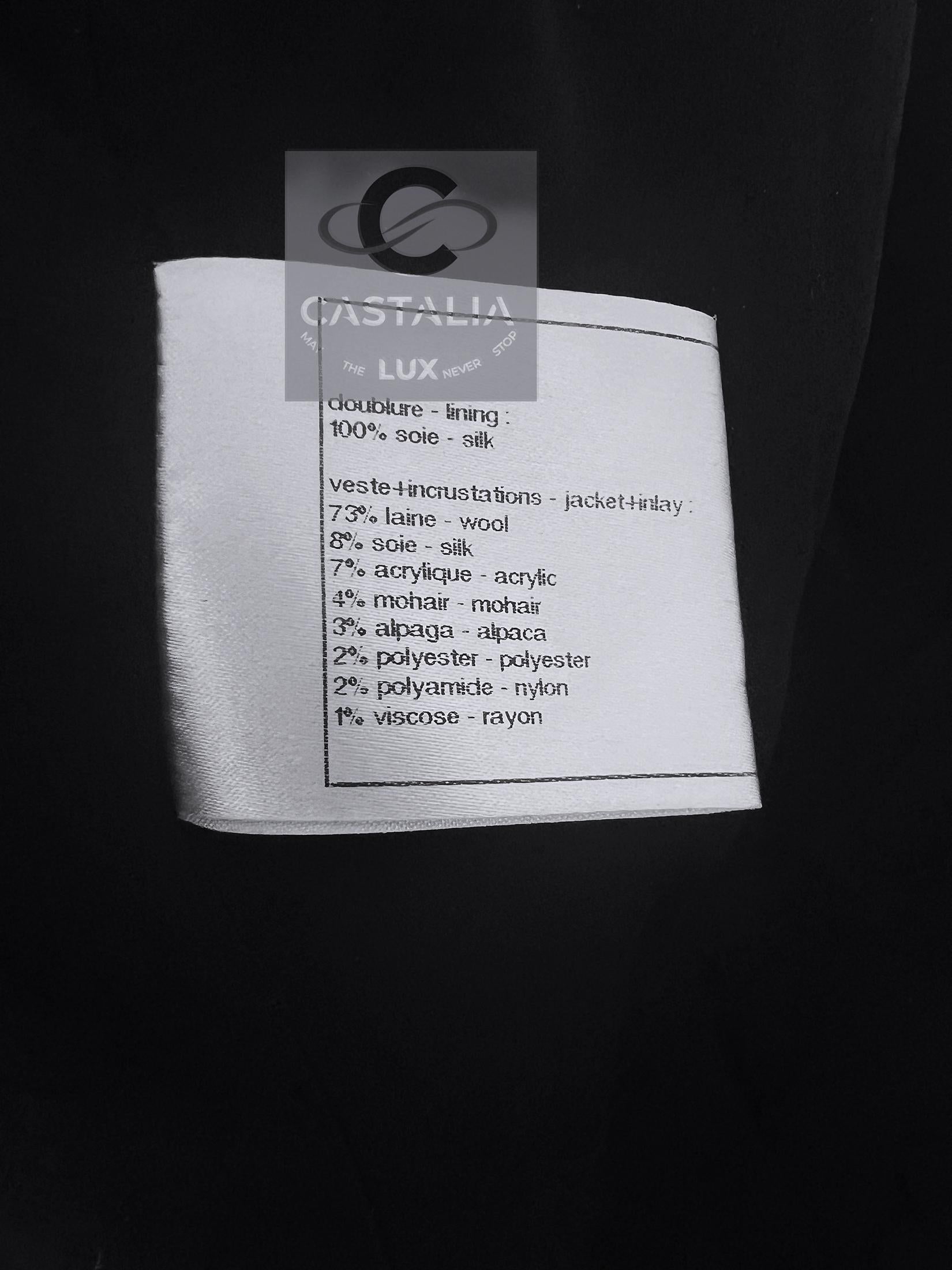 Chanel Ad Campaign Rarest Black Tweed Jacket 36 FR 10