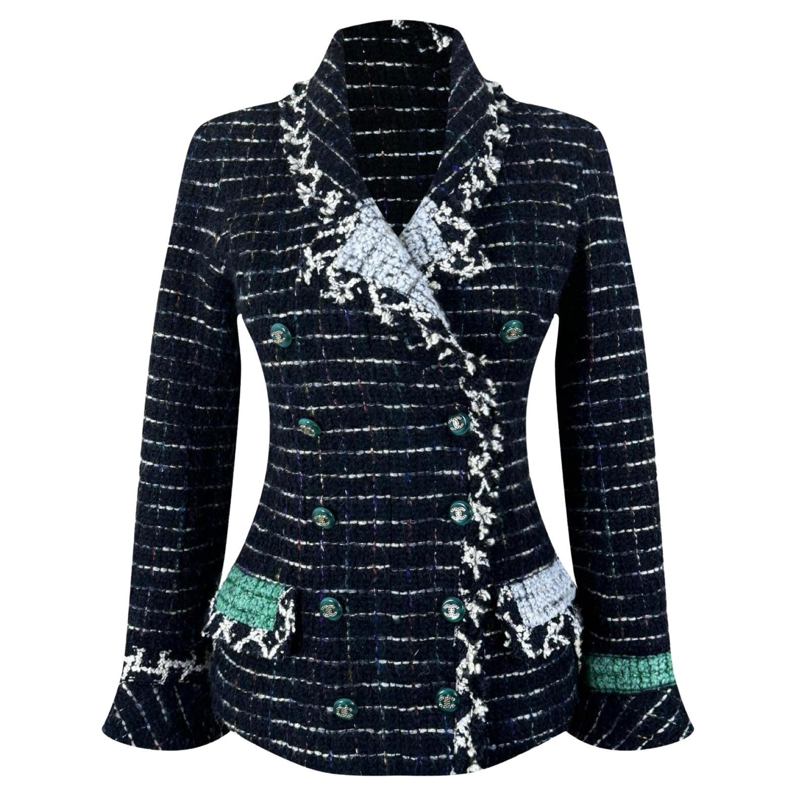 Chanel Ad Campaigner Rarest Black Tweed Jacket 36 FR
