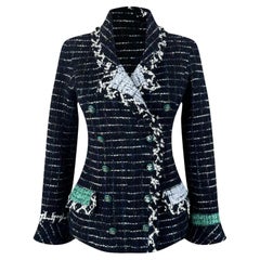 Chanel Ad Campaign Rarest Black Tweed Jacket 36 FR