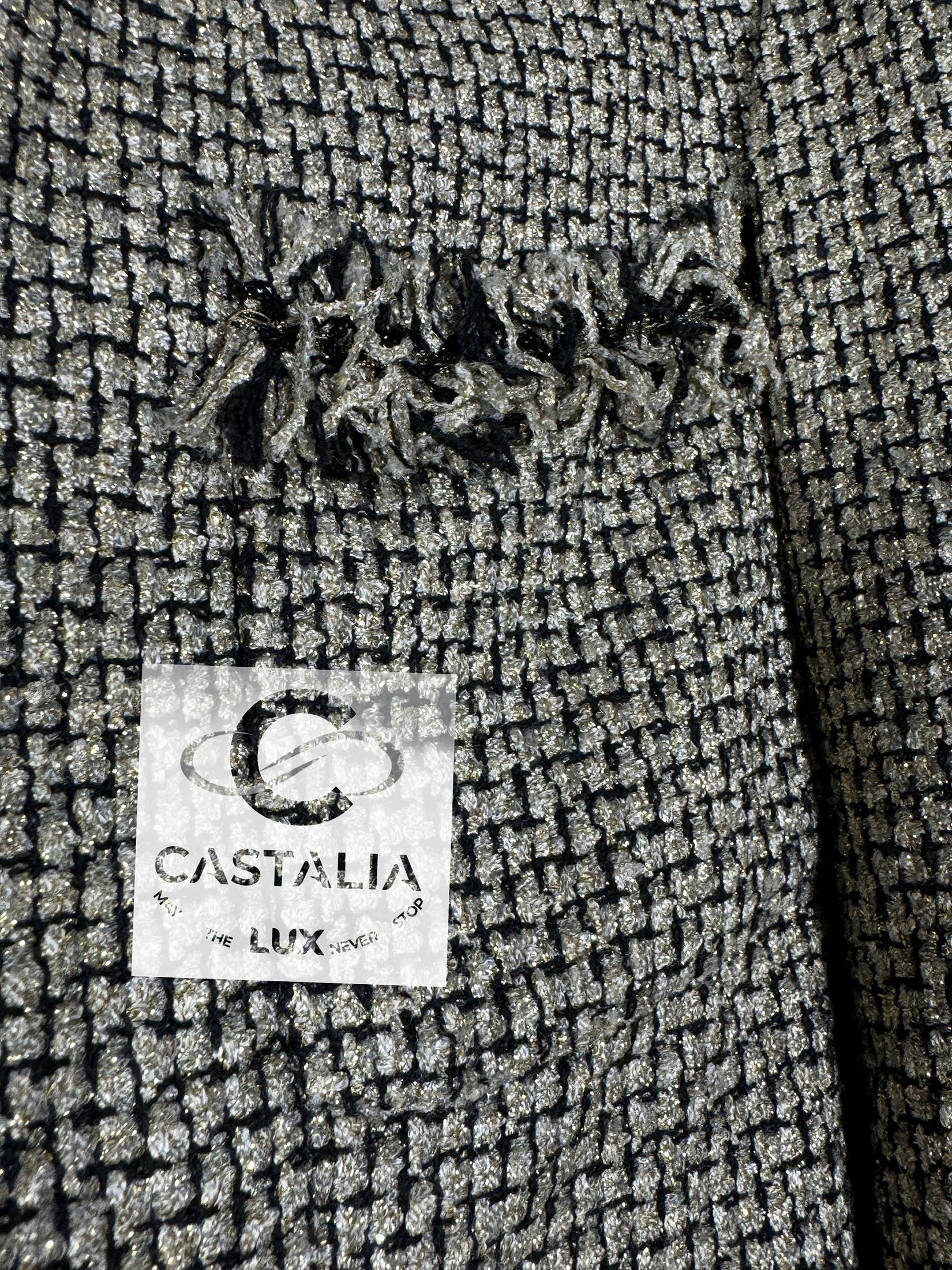 Chanel Ad Campaign Schimmernde Tweed-Jacke 38 FR im Angebot 10