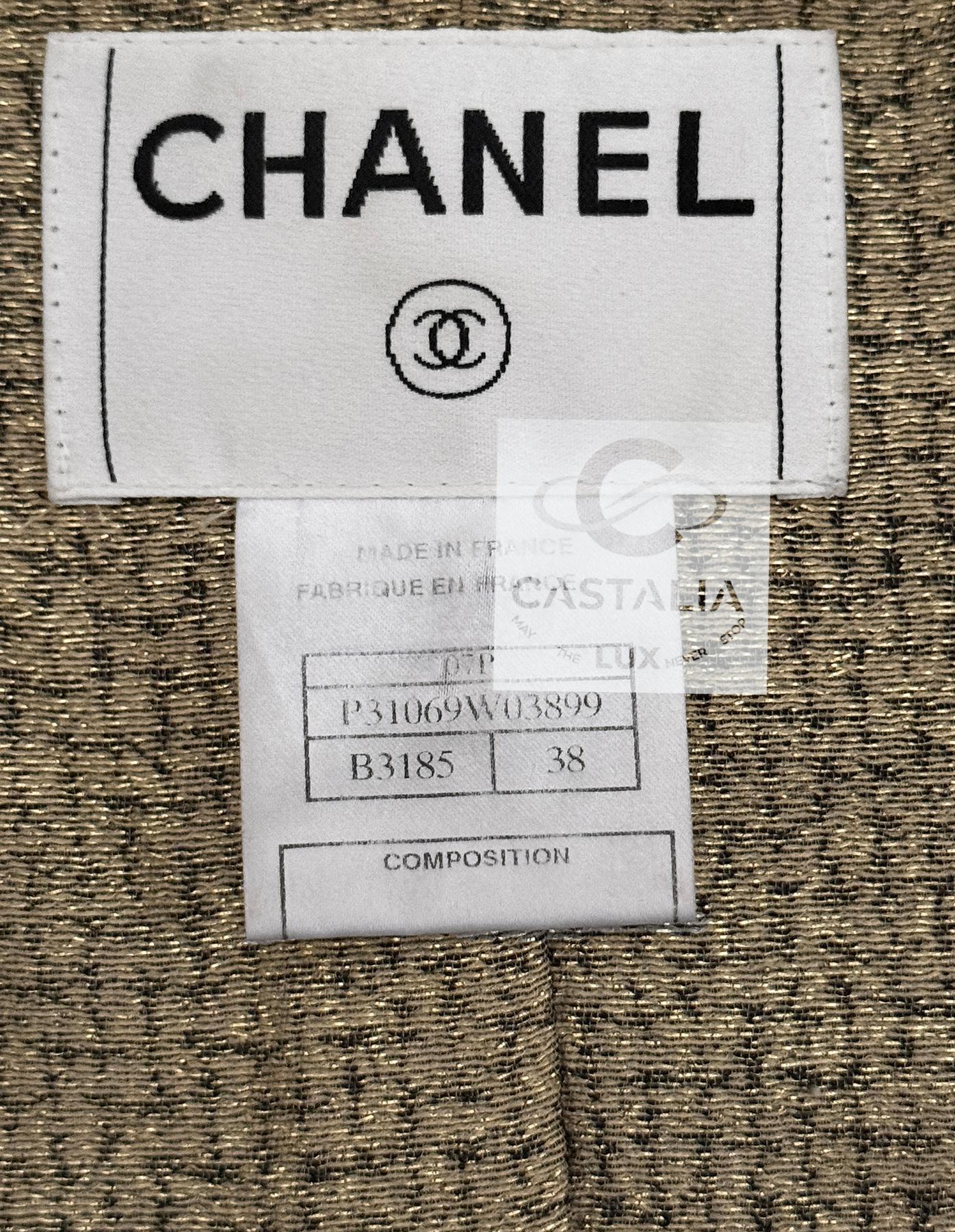 Chanel Ad Campaign Schimmernde Tweed-Jacke 38 FR im Angebot 12