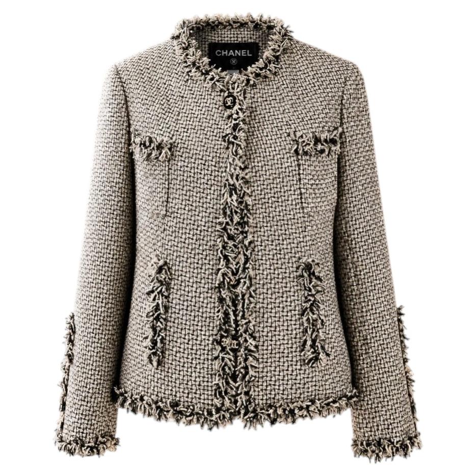 CHANEL Werbekampagne Schimmer Tweed Jacke 38 FR