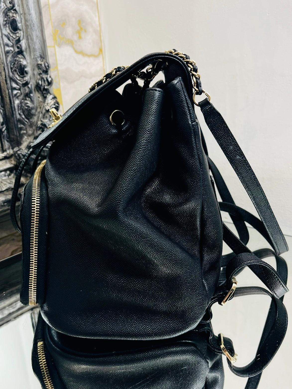 Chanel Affinity Caviar Leather Backpack In Excellent Condition For Sale In London, GB