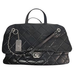 Chanel Aged Calfskin Quilted Large Express Bowling Flap Bag