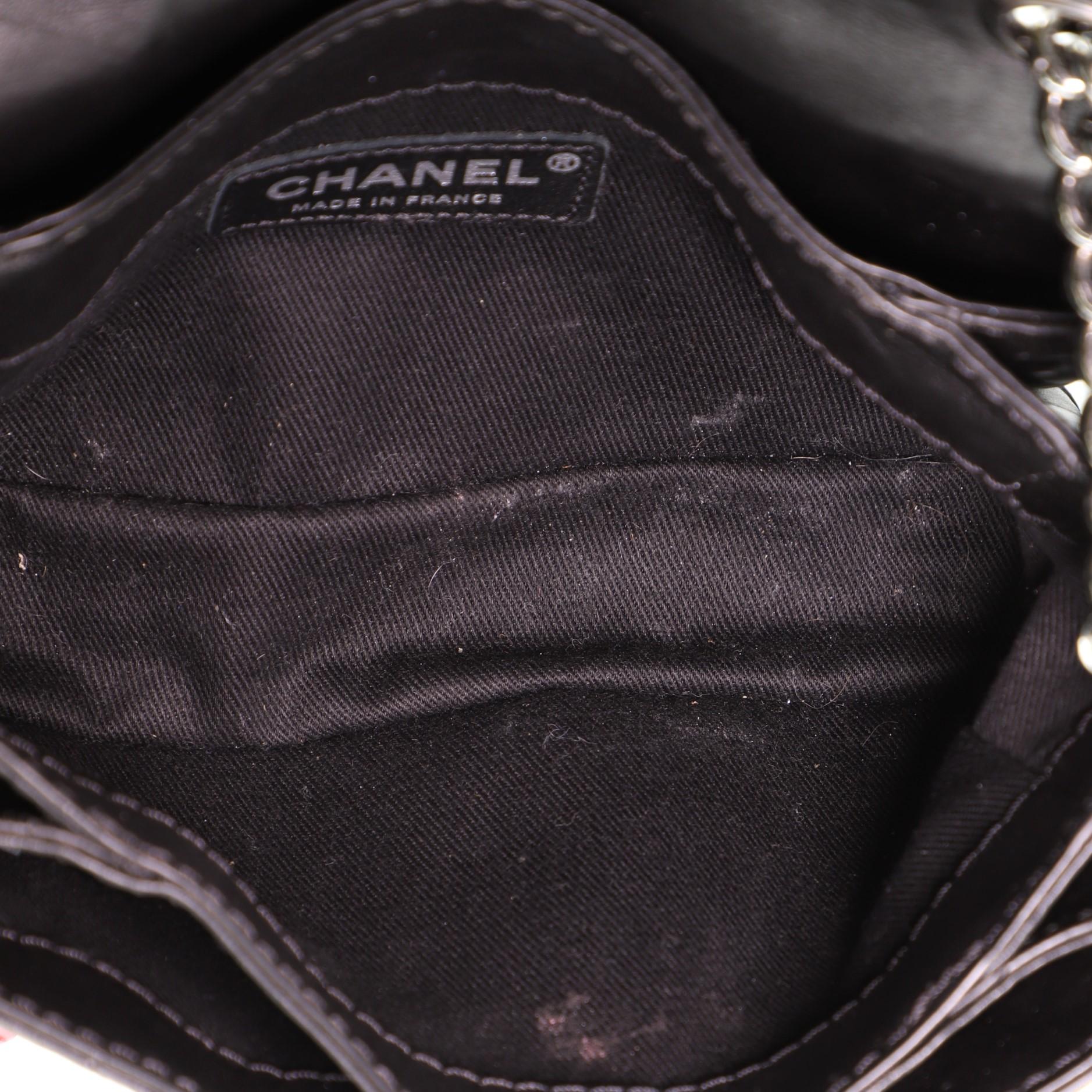 Chanel Aged Chain 3 Compartment CC Flap Bag Quilted Calfskin Medium In Good Condition In NY, NY