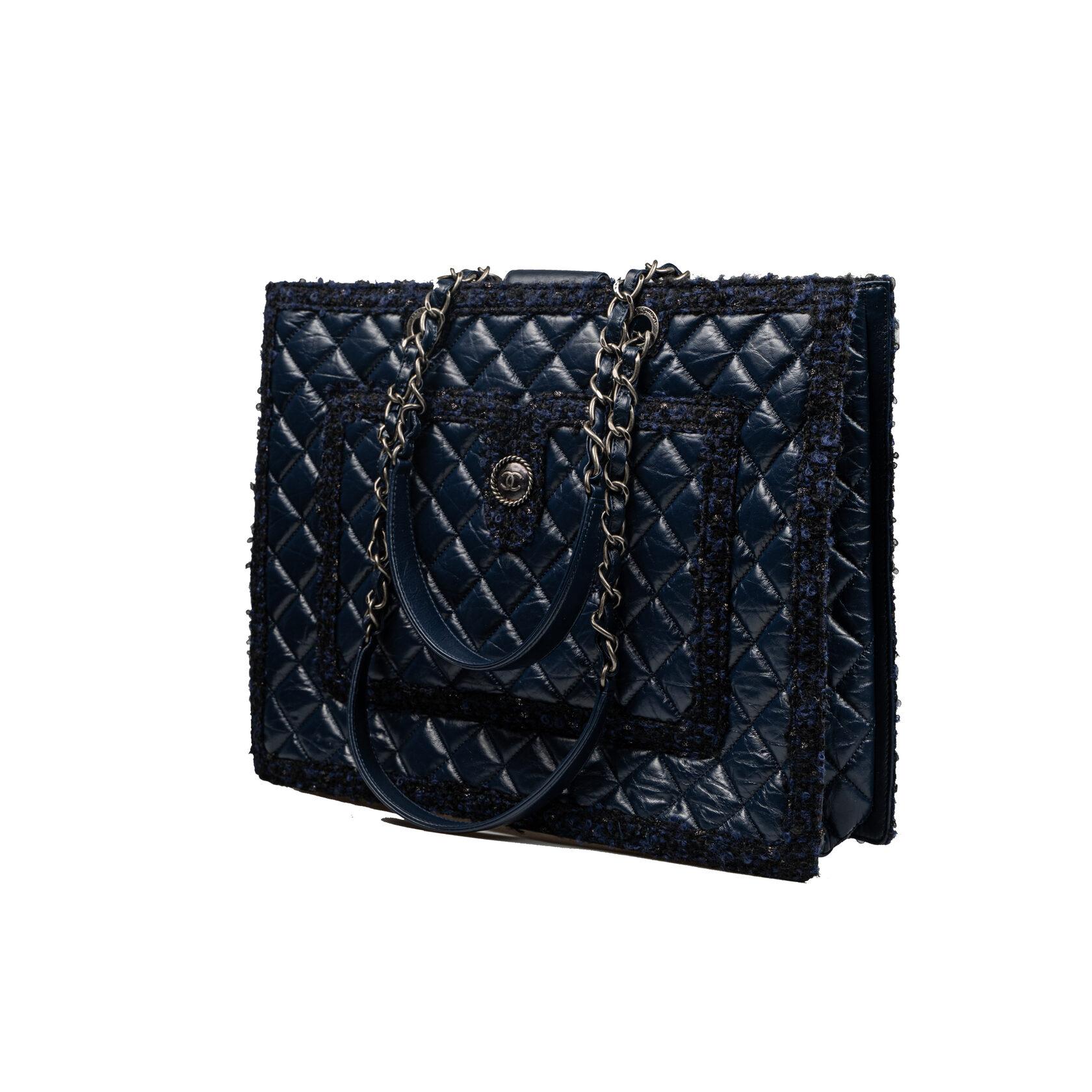 Chanel Aged Quilted Shopping Tote For Sale 9