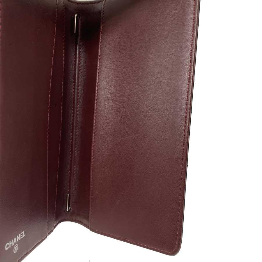 Chanel Agenda-Deckel aus schwarzem gestepptem Leder und CC-Logo 2