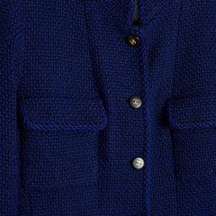 Chanel AH1995 Veste FR40 Deep blue wool Jacket FW1995 US10