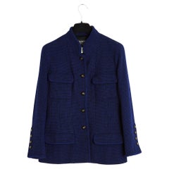 Chanel AH1995 Veste FR40 Deep blue wool Jacket FW1995 US10