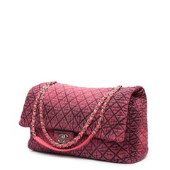 Chanel Airline Pink Denim XXL Flap Bag