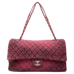 Chanel Airline Pink Denim XXL Flap Bag