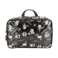 Chanel Airline Travel Bag Printed Coated Canvas Large