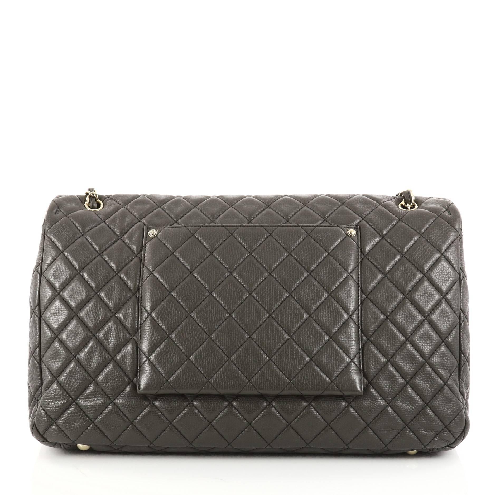 Chanel Airlines CC Quilted Calfskin XXL Flap Bag at 1stDibs