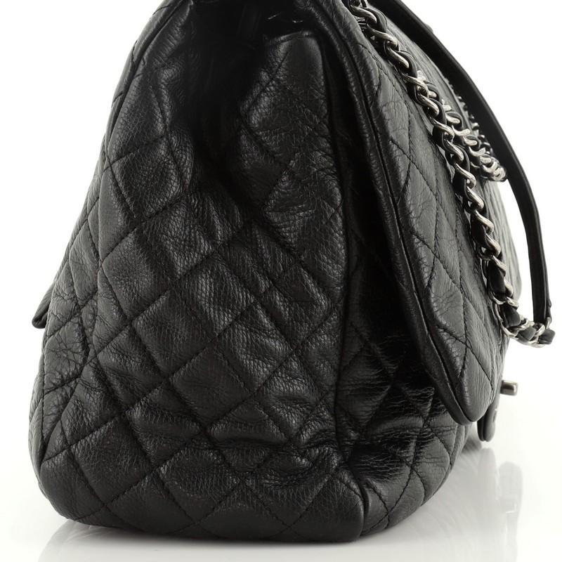Black Chanel  Airlines CC Flap Bag Quilted Calfskin XXL