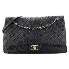 Chanel Airlines CC Flap Bag Quilted Calfskin XXL