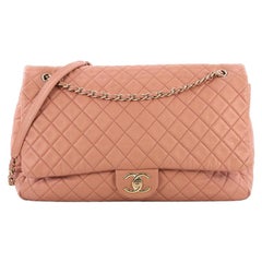 Chanel Airlines CC Flap Bag Quilted Calfskin XXL