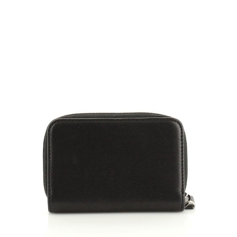 Black Chanel Airlines CC Zip Coin Purse Calfskin