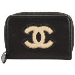 Chanel Airlines CC Zip Coin Purse Calfskin