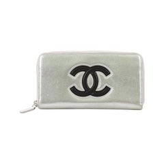Chanel Airlines CC Zip Wallet Lambskin Long
