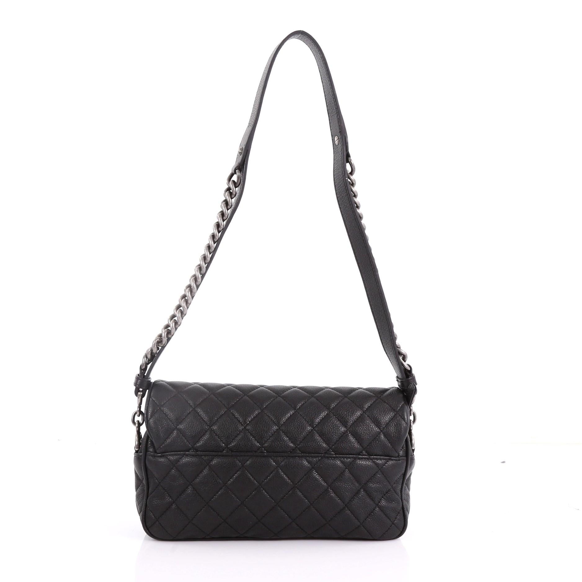 Chanel Airlines Chain Flap Bag Quilted Goatskin Small In Good Condition In NY, NY