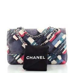 Chanel Airlines Classic Double Flap Bag Printed Lambskin Medium