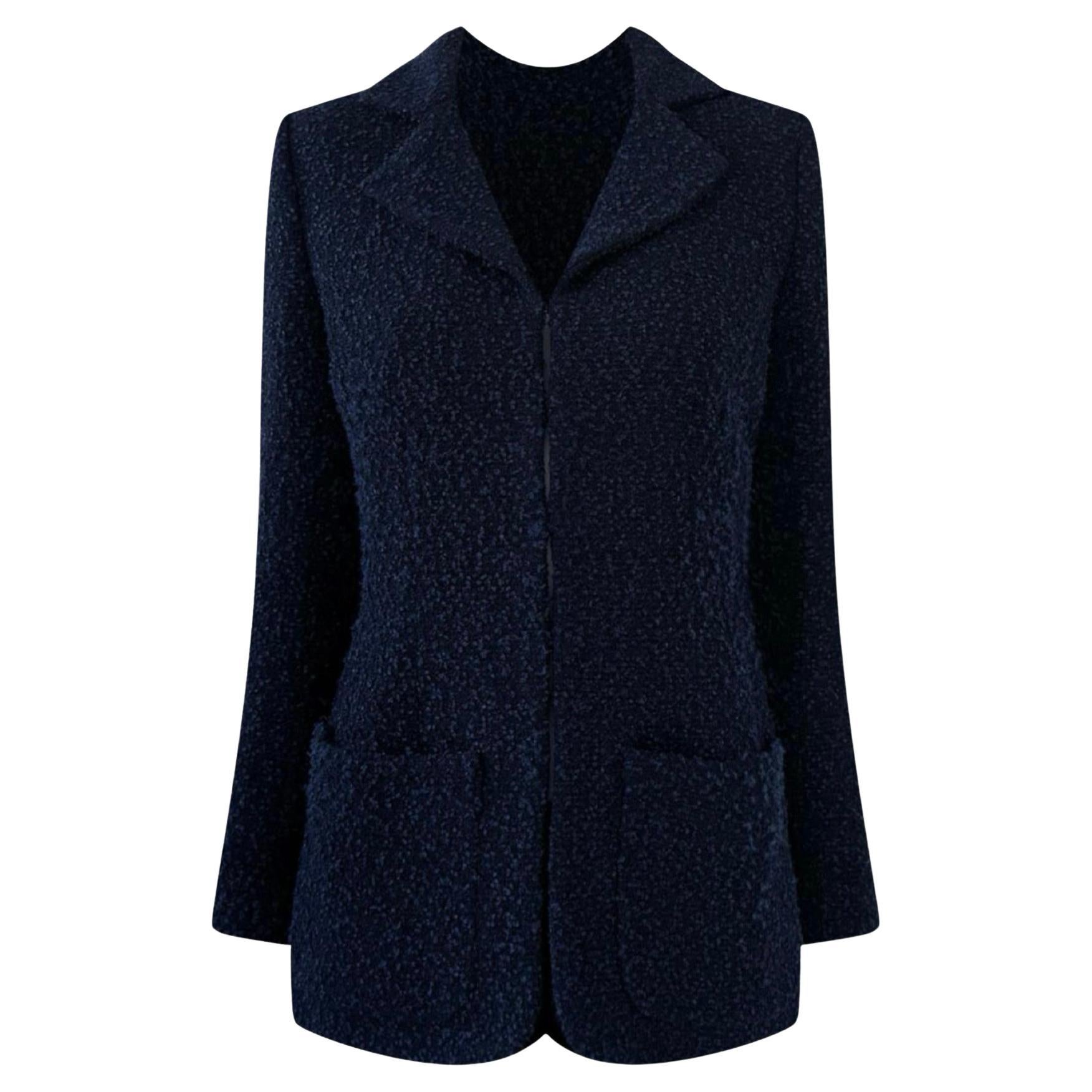 Chanel Airlines Collection Midnight Sky Tweed Jacket 38 FR For Sale