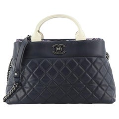 Chanel Airlines Portobello Tote Quilted Lambskin and Tweed Medium