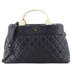 Chanel Airlines Portobello Tote Quilted Lambskin and Tweed Medium