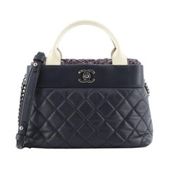 Chanel Airlines Portobello Tote Quilted Lambskin and Tweed Small