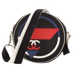 Chanel Airlines Round Crossbody Bag Canvas and Rubber