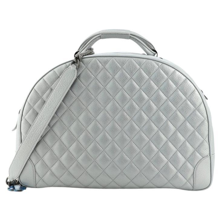 Chanel Airlines Round Trip Bowling Bag Quilted Calfskin Large