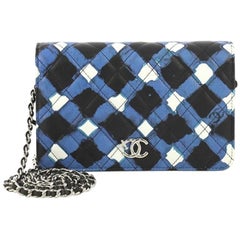 Chanel Airlines Wallet on Chain Quilted Printed Leather