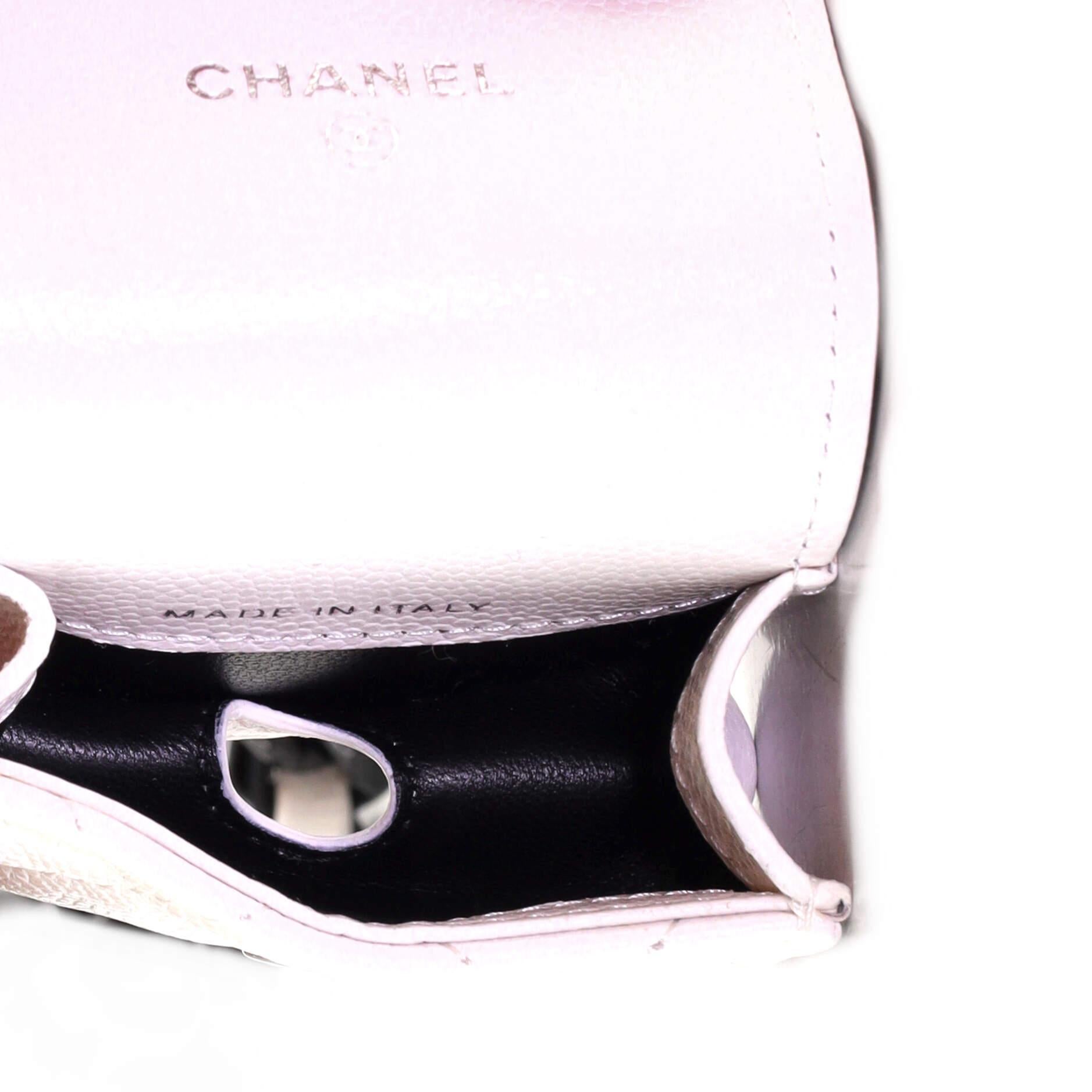 Gray Chanel Airpods Pro Holder Belt Quilted Caviar with Resin