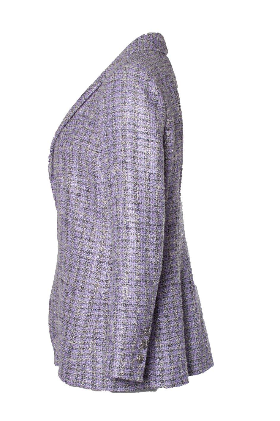 Chanel Airport Runway Lavender Tweed Jacket For Sale 3
