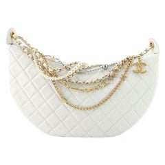 Chanel All About Chains Hobo Quilted Lambskin