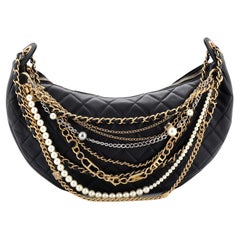 Chanel All About Chains Hobo Quilted Lambskin