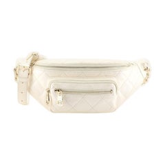 Chanel All About Waist Bag Quilted Iridescent Caviar