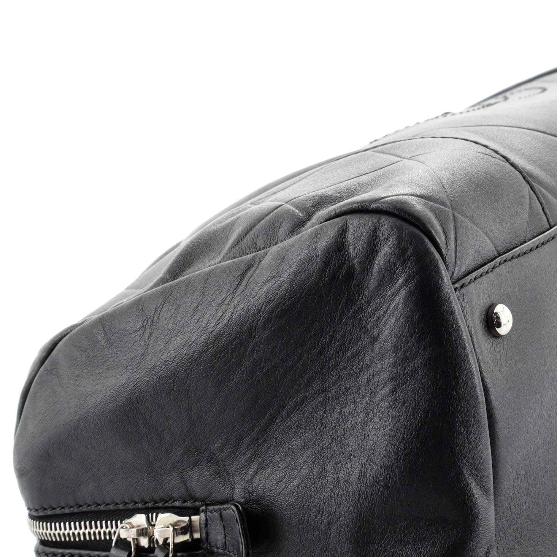 Chanel All Day Long Bowler Tasche Chevron Leder Medium 1