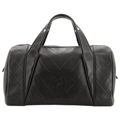 Chanel All Day Long Bowler Bag Chevron Leather Medium