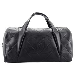 Chanel All Day Long Bowler Bag Chevron Leather Medium