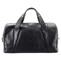 Chanel All Day Long Bowler Bag Chevron Leather Medium
