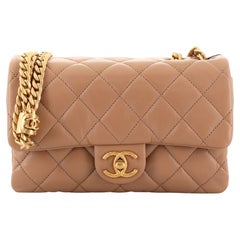 Chanel All Slide Long Flap Bag Quilted Lambskin Small