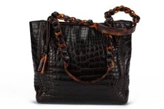 Chanel Alligator Faux Tortoise Chain Bag