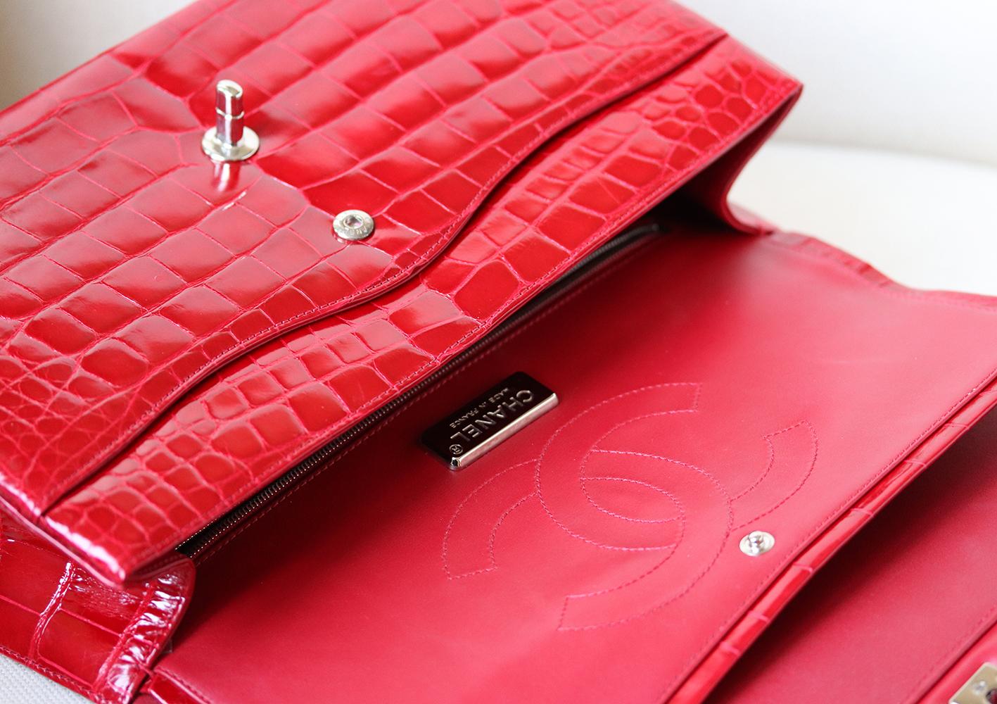 Chanel Alligator Jumbo Classic Tasche mit doppelter Klappe 2